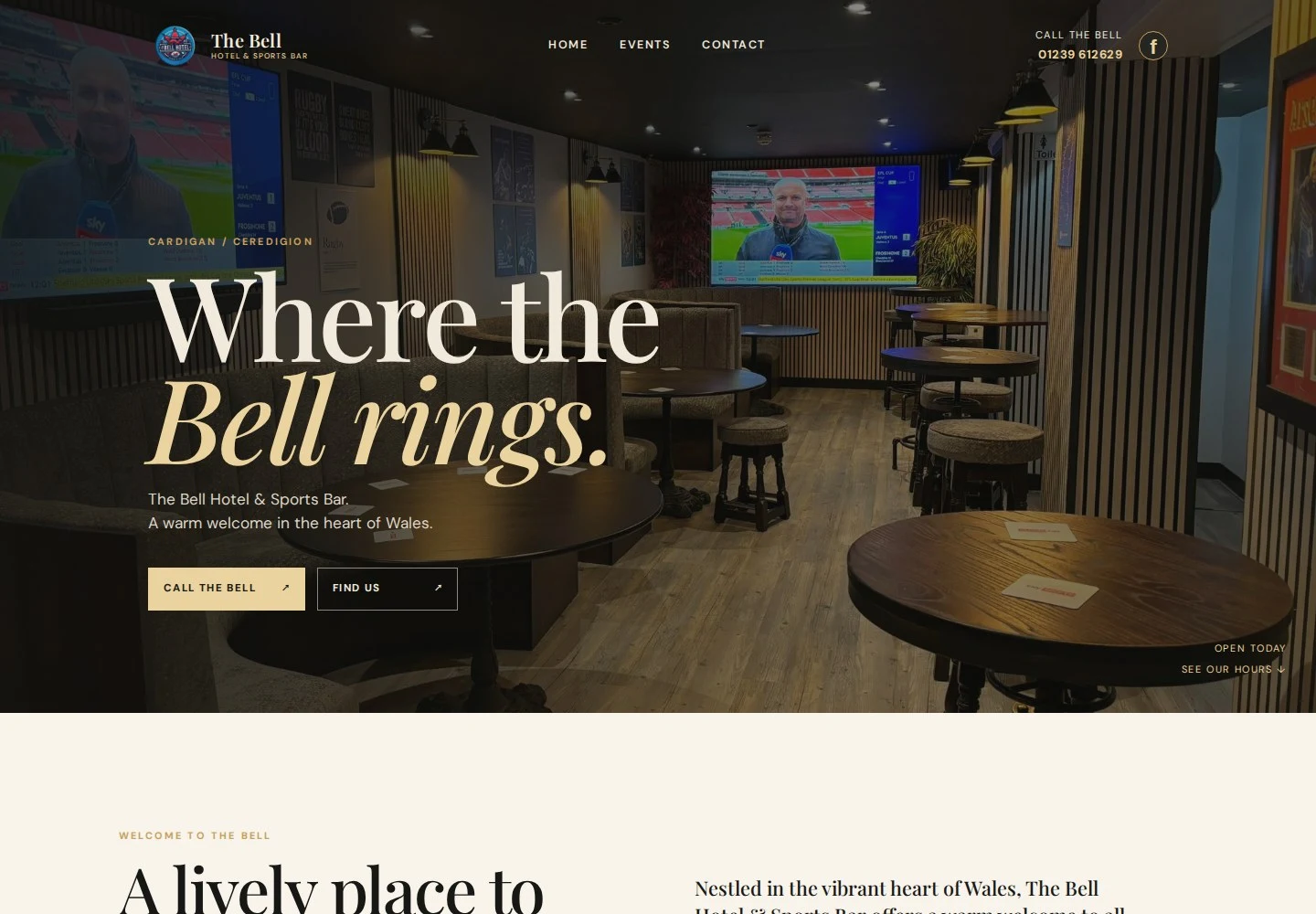 The Bell Hotel & Sports Bar — genuine website in development